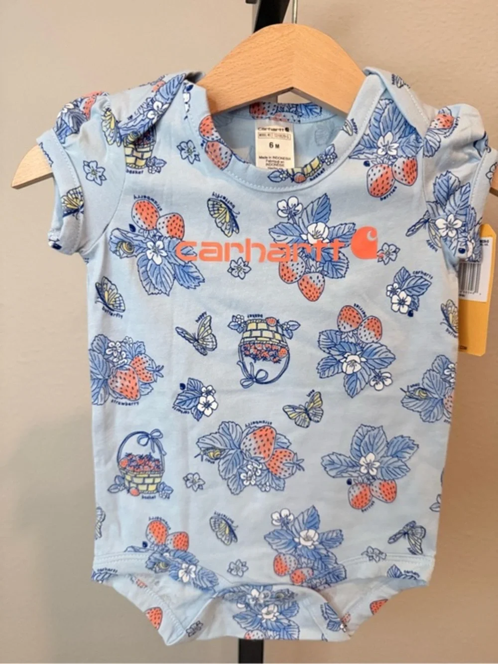 NWT Carhartt bundle of two girls size 6 months short sleeve onesies
